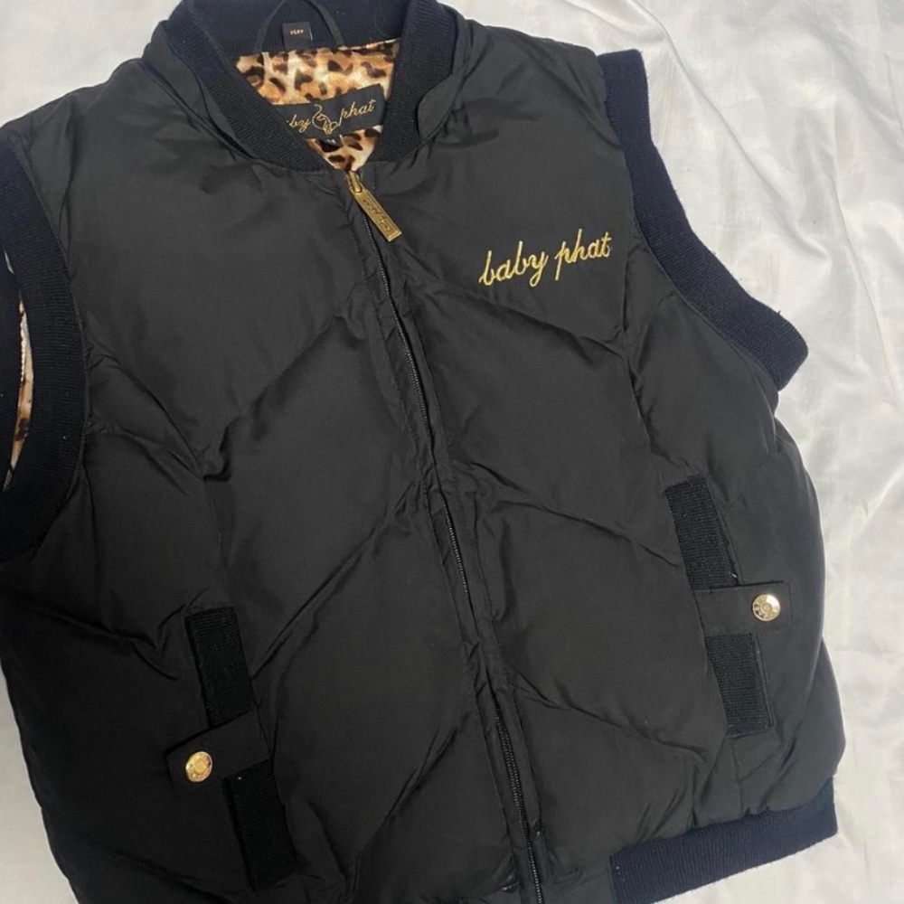 Baby phat black jacket vest size M